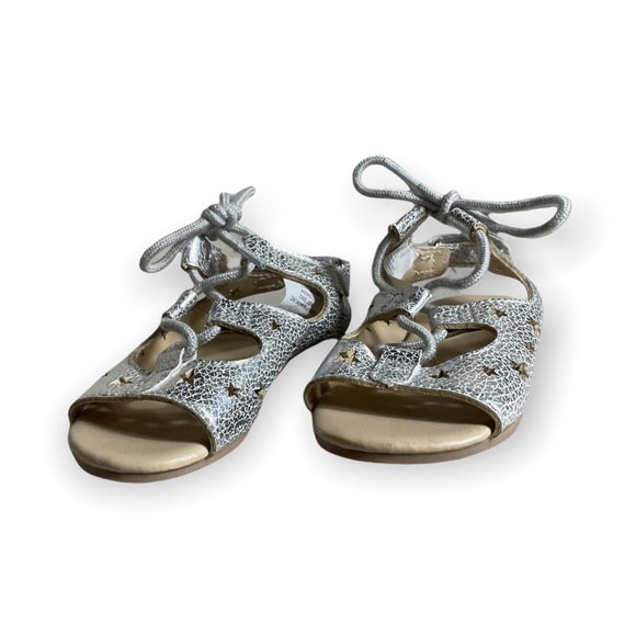 Toddler Metallic Star Cut Out Gladiator Sandals Gymboree Size 5 - Picture 2 of 8